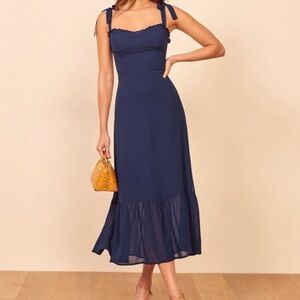 Reformation Navy Nikita Dress